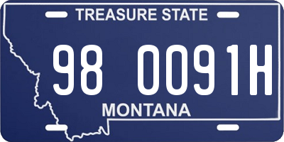 MT license plate 980091H