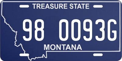 MT license plate 980093G