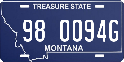 MT license plate 980094G
