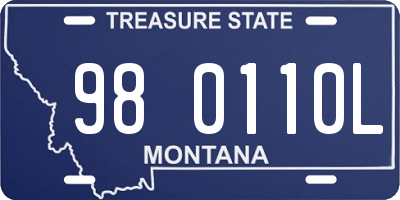 MT license plate 980110L