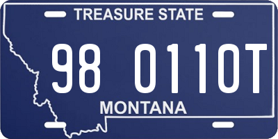MT license plate 980110T