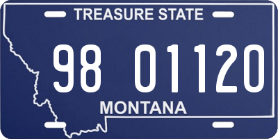 MT license plate 980112O