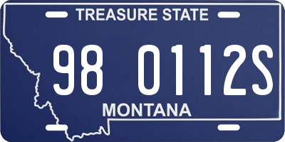 MT license plate 980112S