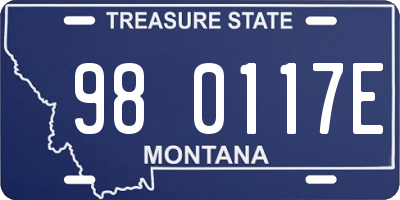 MT license plate 980117E