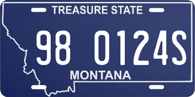 MT license plate 980124S