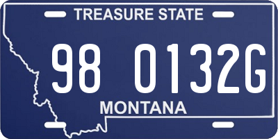 MT license plate 980132G