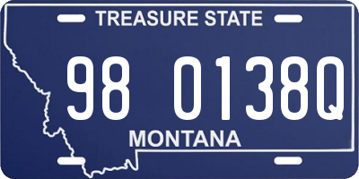 MT license plate 980138Q