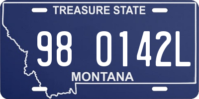 MT license plate 980142L