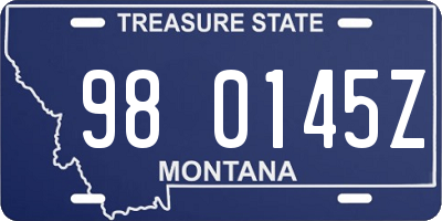 MT license plate 980145Z