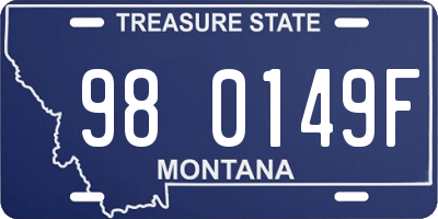 MT license plate 980149F