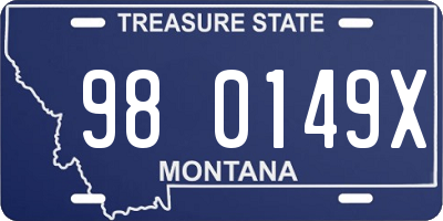 MT license plate 980149X