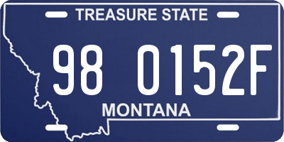 MT license plate 980152F