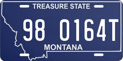 MT license plate 980164T