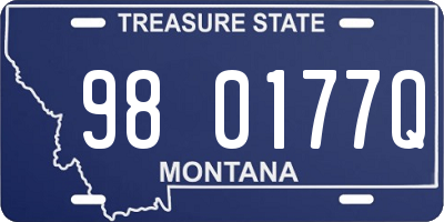 MT license plate 980177Q