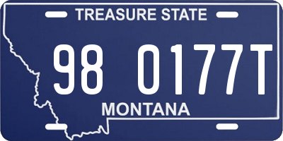 MT license plate 980177T