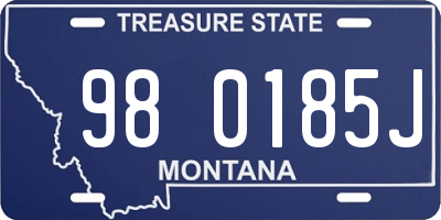 MT license plate 980185J