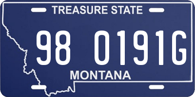 MT license plate 980191G