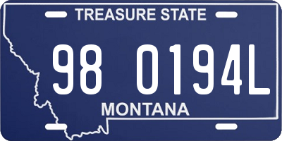 MT license plate 980194L