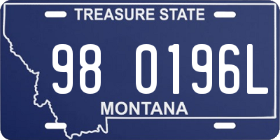 MT license plate 980196L