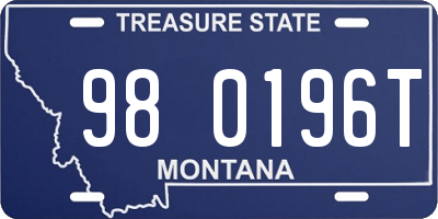 MT license plate 980196T