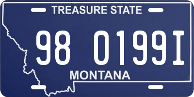 MT license plate 980199I