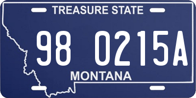 MT license plate 980215A