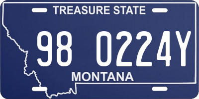MT license plate 980224Y