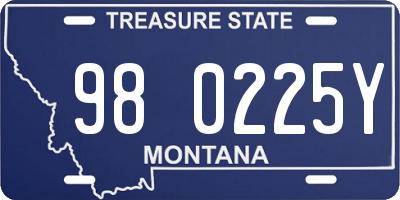MT license plate 980225Y