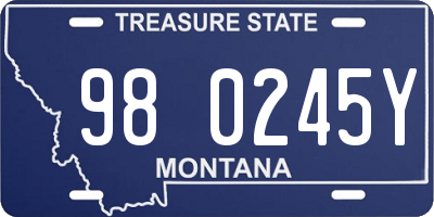 MT license plate 980245Y