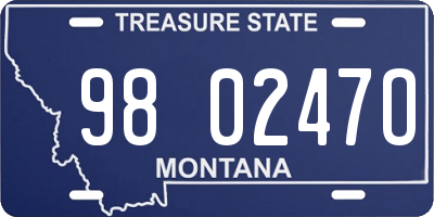 MT license plate 980247O