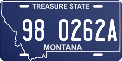 MT license plate 980262A