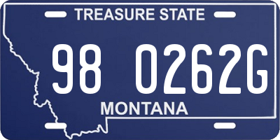 MT license plate 980262G