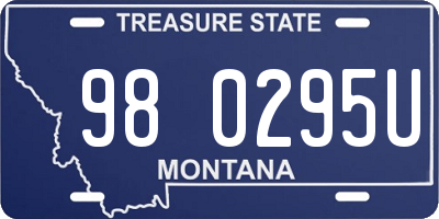 MT license plate 980295U
