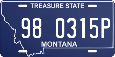 MT license plate 980315P