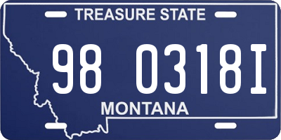 MT license plate 980318I
