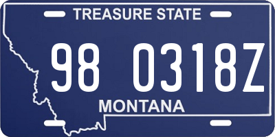 MT license plate 980318Z