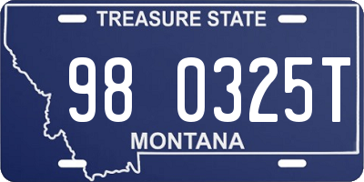 MT license plate 980325T