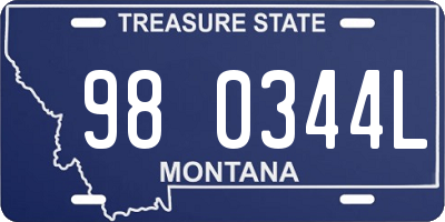 MT license plate 980344L