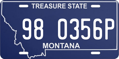 MT license plate 980356P