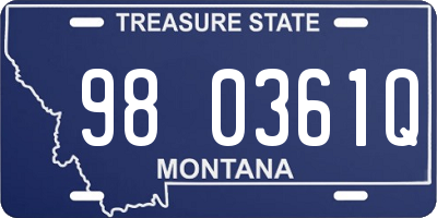 MT license plate 980361Q