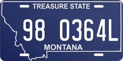 MT license plate 980364L