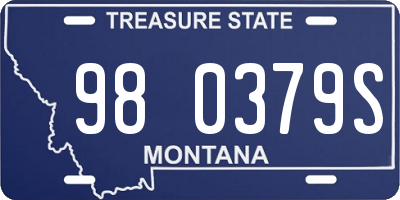 MT license plate 980379S