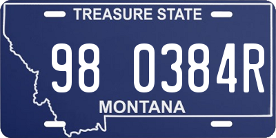 MT license plate 980384R