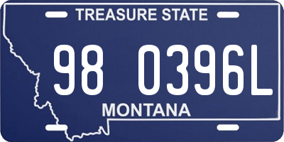 MT license plate 980396L
