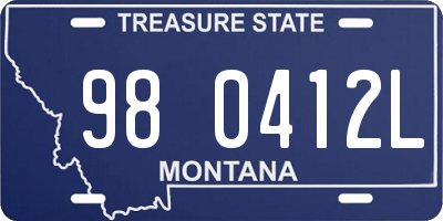 MT license plate 980412L
