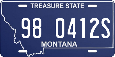 MT license plate 980412S