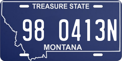 MT license plate 980413N
