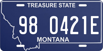 MT license plate 980421E