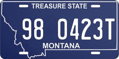 MT license plate 980423T
