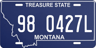 MT license plate 980427L